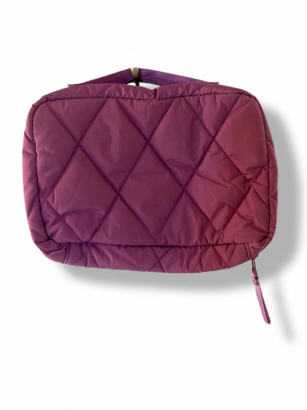 Vera Bradley Purple Quilted Hanging Travel Toiletry Cosmetic Organizer
